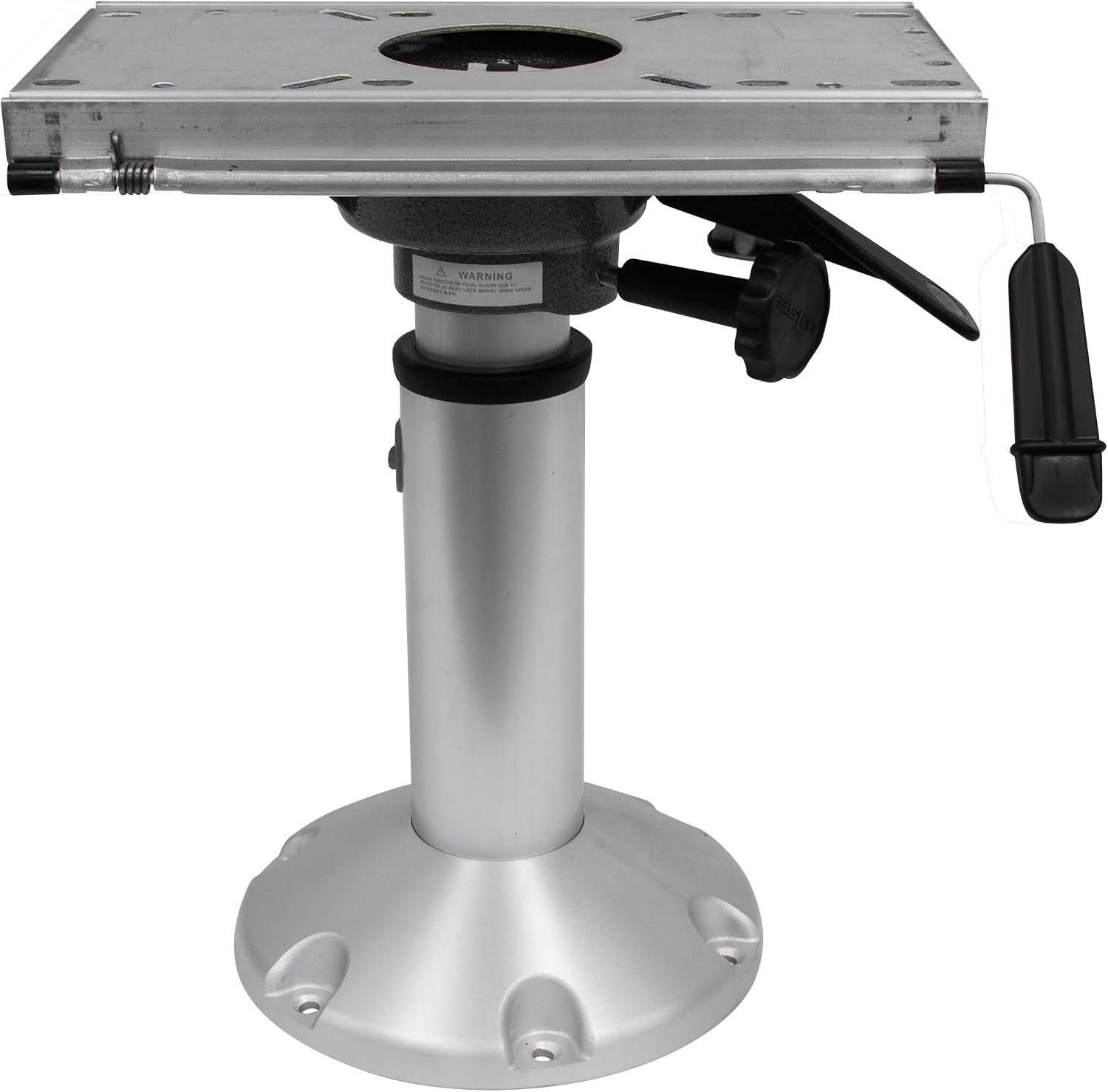 Wise 8WP144 Standard Mainstay Air Power Pedestal with Locking Swivel and Slide, Silver | Air-powered height adjustment 14 to 20 in
