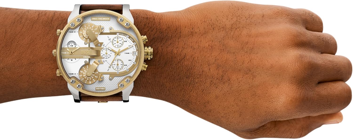 Diesel Mr. Daddy 2.0 Men's Watch, Stainless Steel Chronograph Sports Watch for Men