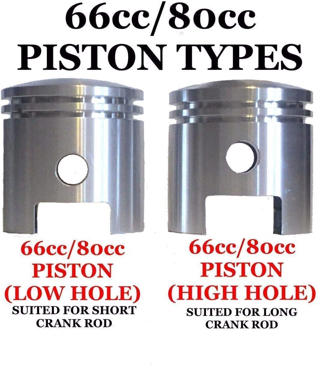 2 Stroke PK80 High Hole Piston Kit 47MM- for Longer Connecting Rod - 80cc/66cc Gas Motorized Bicycle
