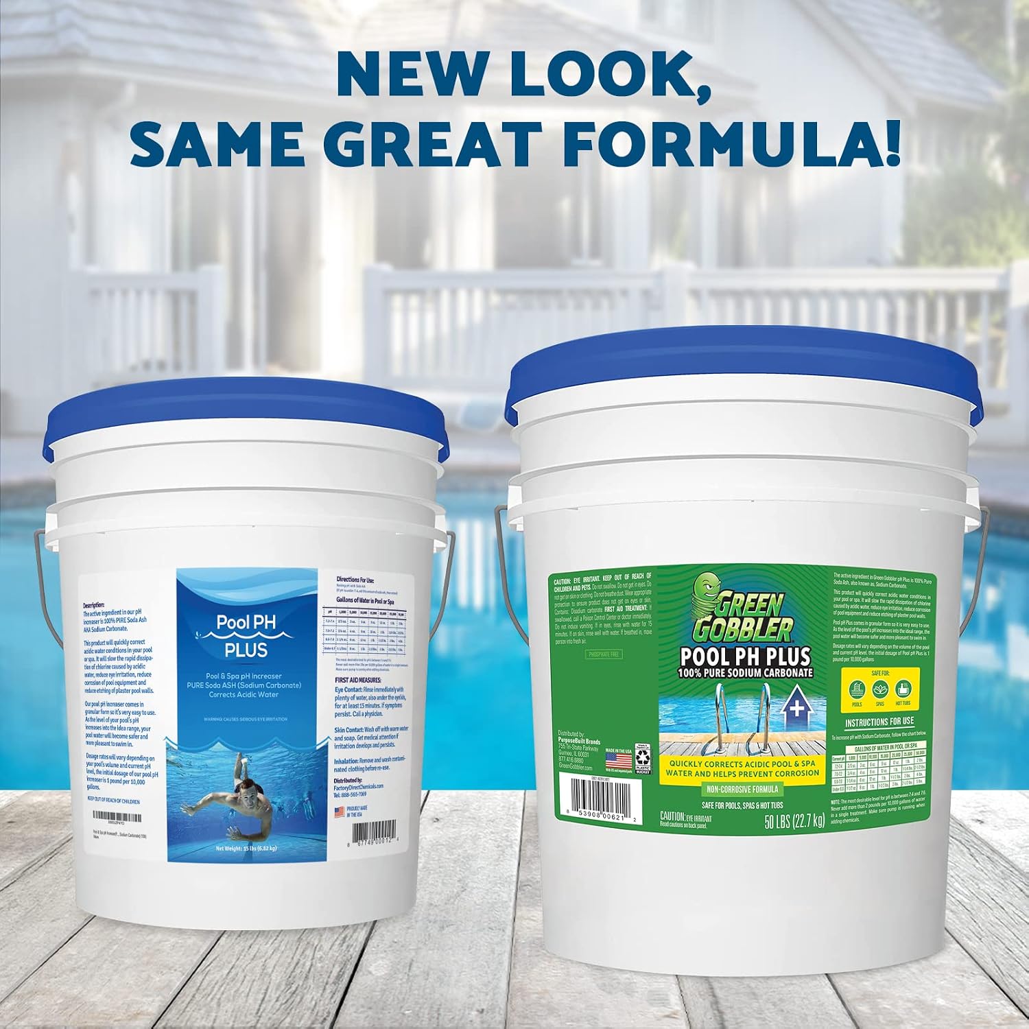 Pool & Spa pH Increaser (Pure Soda Ash, Sodium Carbonate) (50 lb)