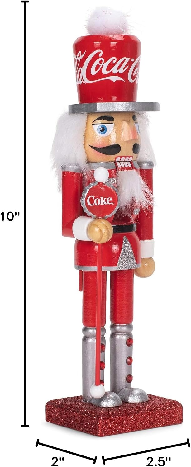 Coca-Cola Kurt S. Adler 10-Inch Wooden Nutcracker, Multicolor (CC6202)