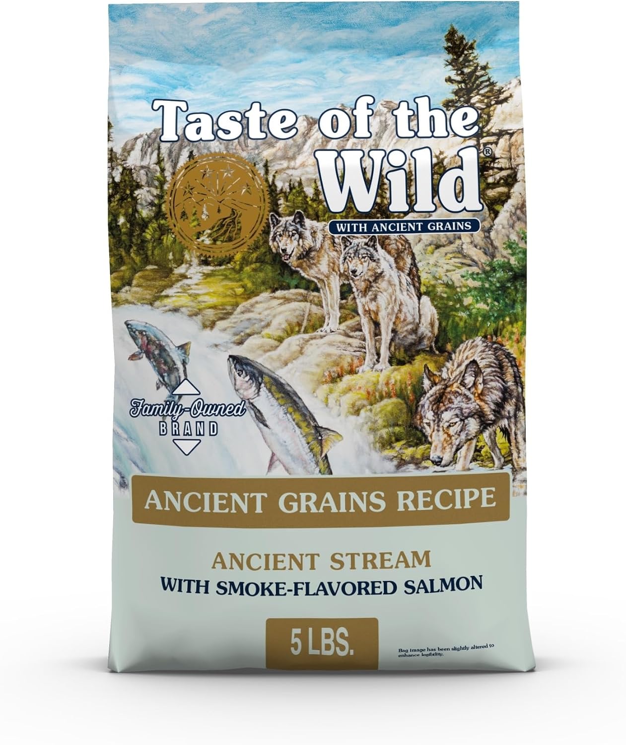 Taste of the Wild Ancient Stream Dry Dog Food, Smoke-Flavored Salmon, 5lb