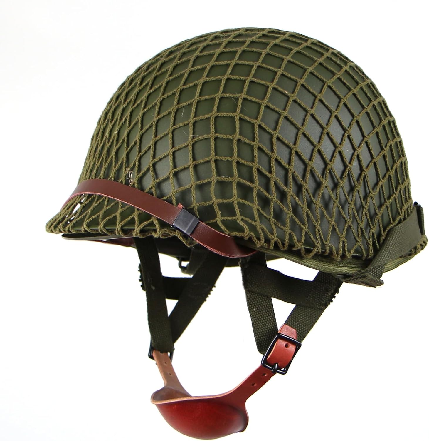 WW2 WWII US Airborne M1C Helmet 506 th Parachute Infantry Jump Version with First Aid Pouch Camouflage Net