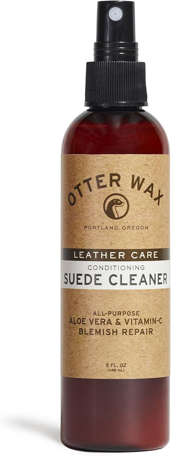 Otter Wax Conditioning Suede & Nubuck Cleaner | 5 oz | Leather Cleaner & Conditioner for Furniture, Boots, Hats, Shoes