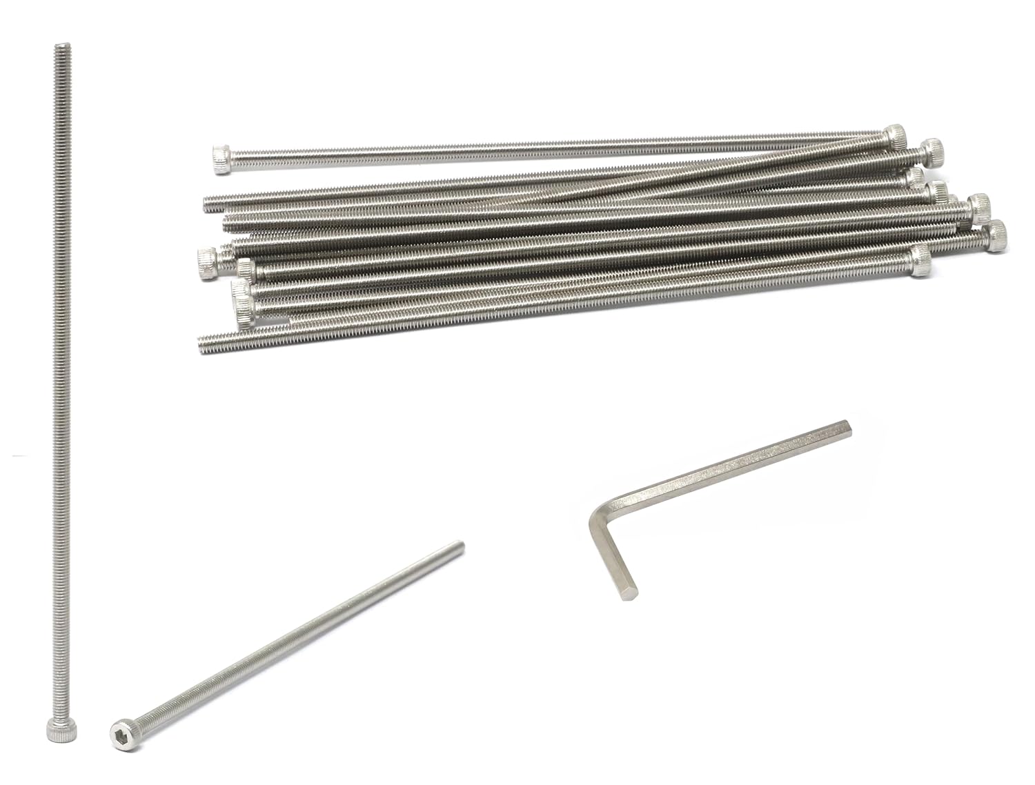 iexcell 20 Pcs M8 x 30/35/40/45/50 mm Stainless Steel 304 Hex Socket Head Cap Screws Bolts Assortment, Fully Threaded