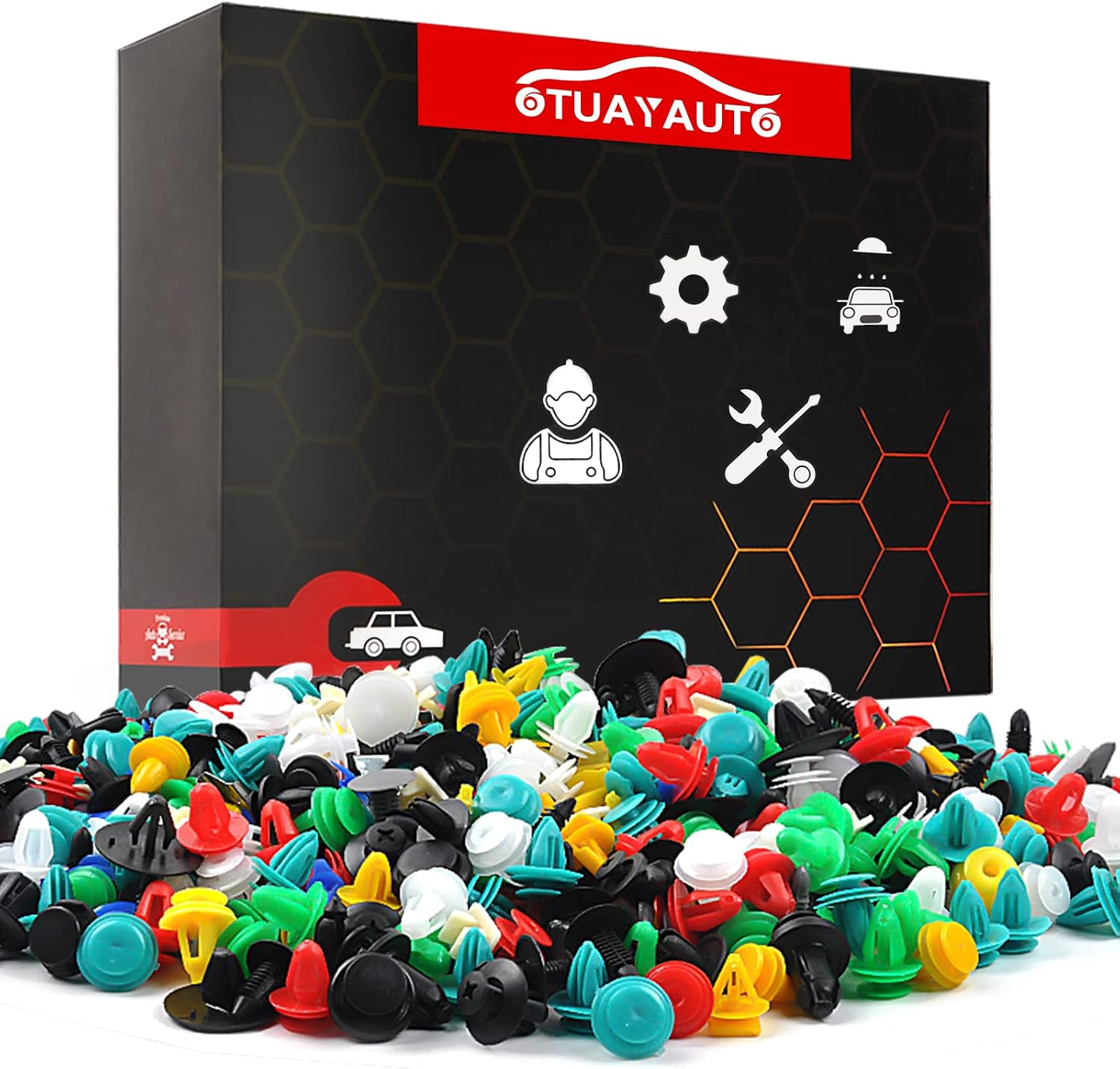 OTUAYAUTO 245 PCS Fender Clips Car Clips Bumper Plastic Rivets