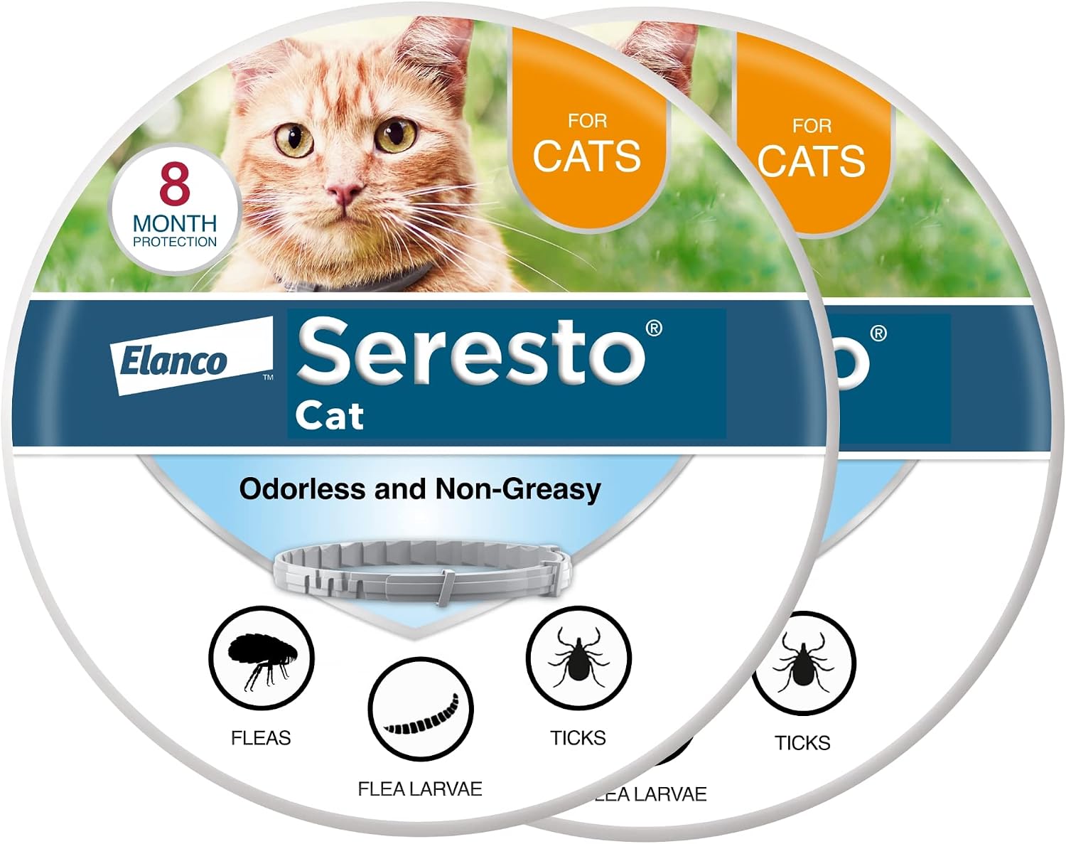 Seresto Cat Vet-Recommended Flea & Tick Treatment & Prevention Collar for Cats | 8 Months Protection