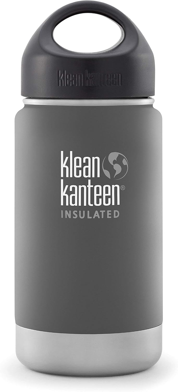 Klean Kanteen Wide Mouth Double Wall Insulated Water Bottle with Loop Cap