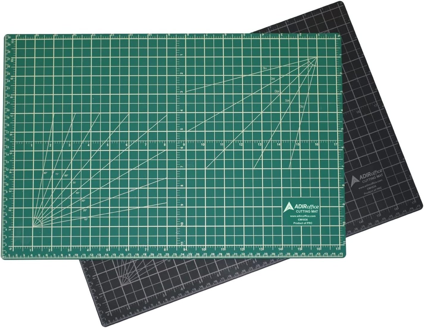 Adir Professional Self Reversible Healing Cutting Mat, 18 by 36-Inch, Green/Black