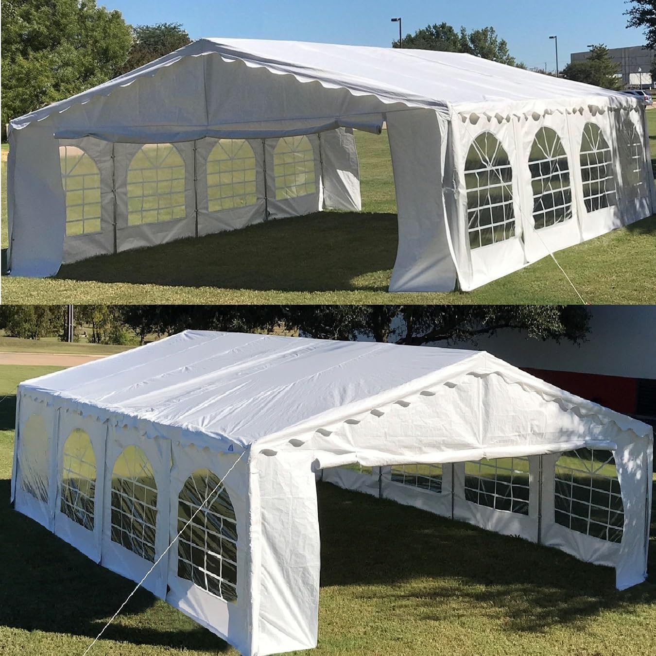 DELTA 26'x16' Budget PE Party Tent + (2) Long Bags + (1) Short Bag, Tents for Parties, Canopy Carpas para Fiestas,Wedding Event Tents for Outdoor Events (B Model)