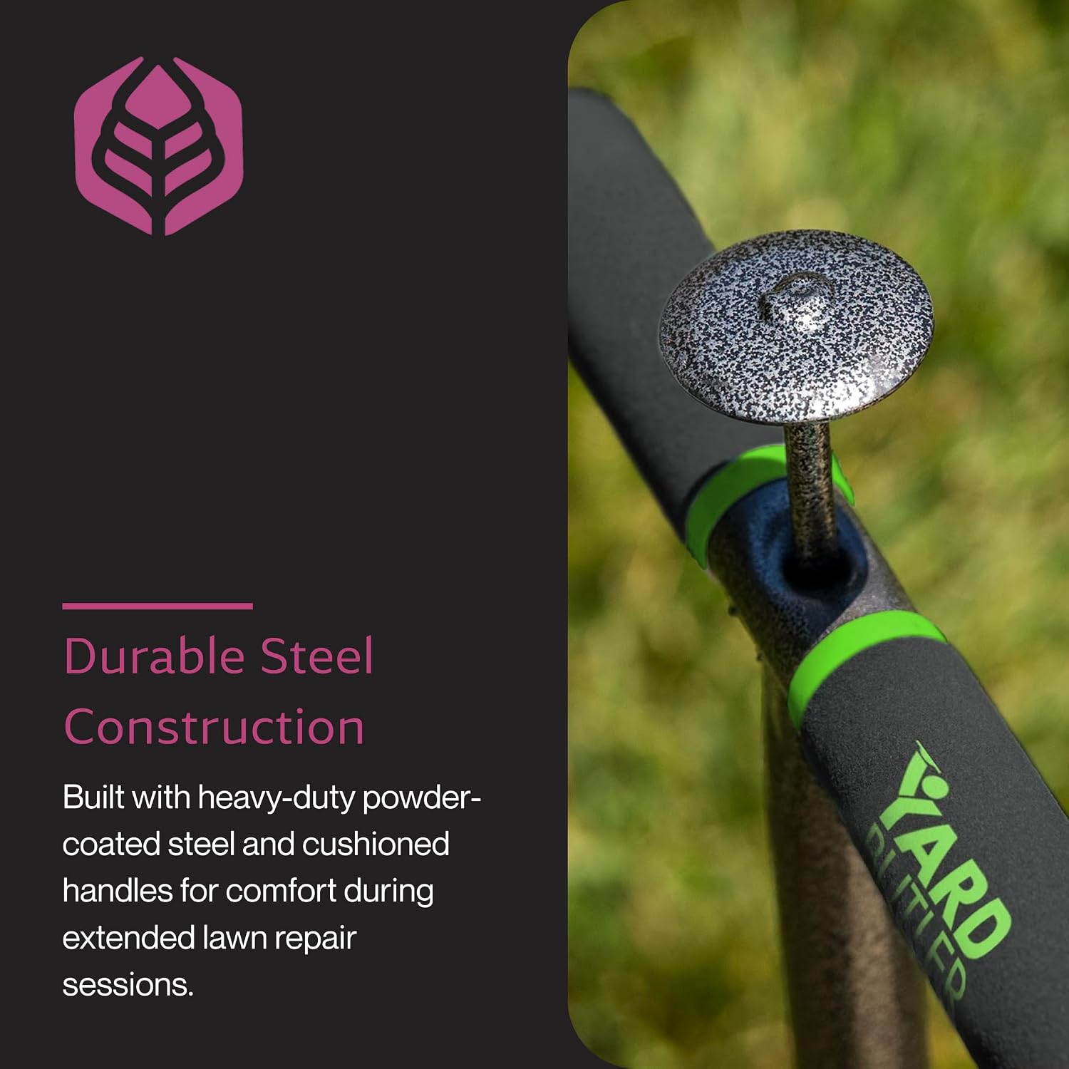 Yard Butler Sod Plugger, No-Bend Lawn Repair for Grass Plugs | Ergonomic No-Bend Sod Plugger for Zoysia, St. Augustine and Bermuda Grass