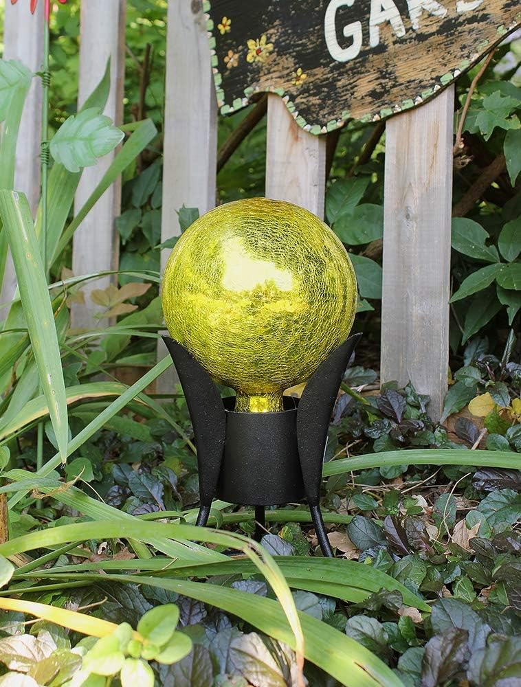 Achla Designs G10-FG-C Gazing, Fern Green 10 inch Glass Garden Globe Ball Sphere, 10