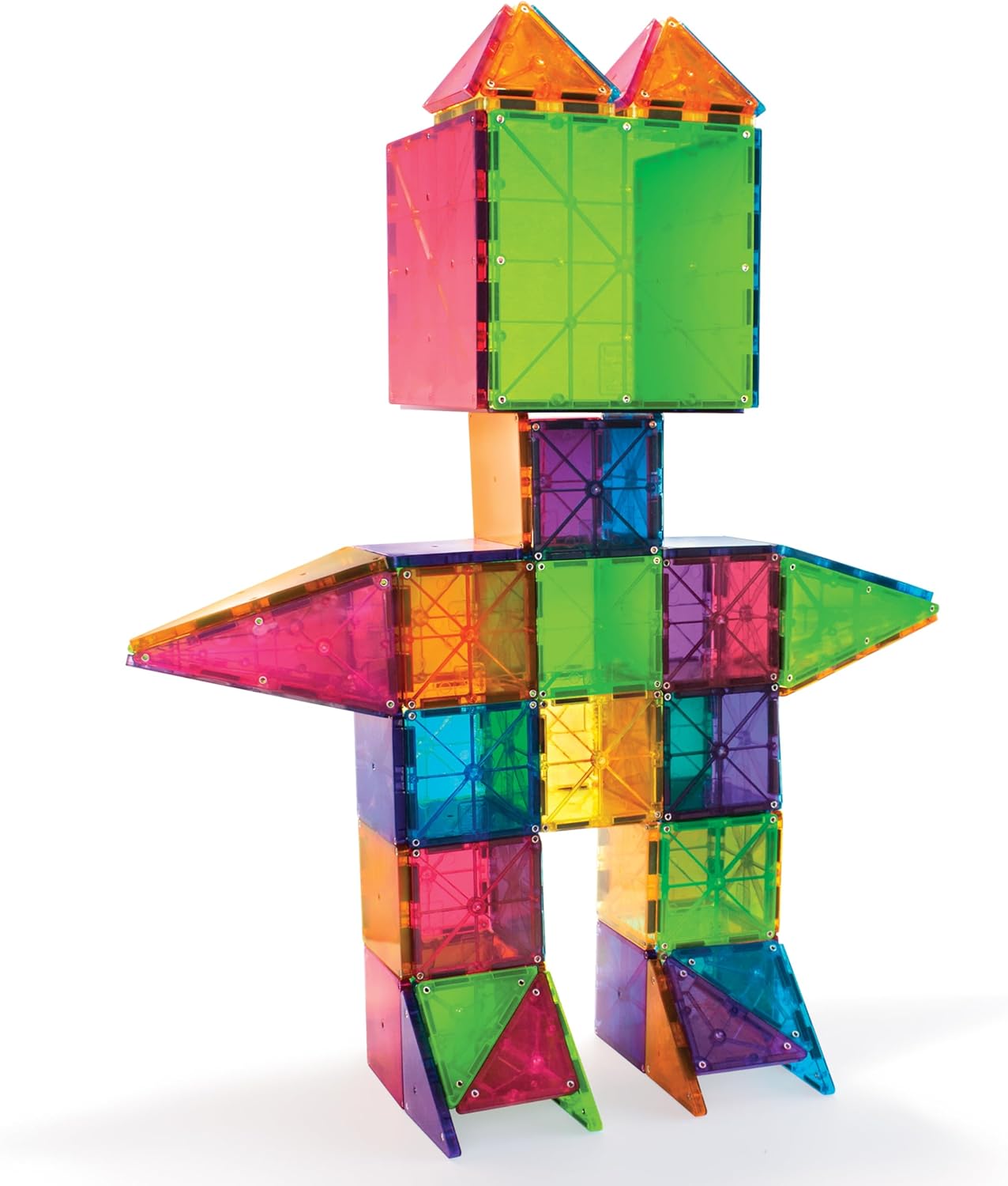 MAGNA-TILES Classic 100-Piece Magnetic Construction Set, The Original Magnetic Building Brand