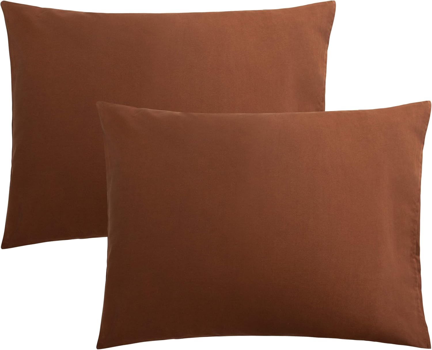 FLXXIE 2-Pack Microfiber Standard Pillow Cases, Envelope Style, White