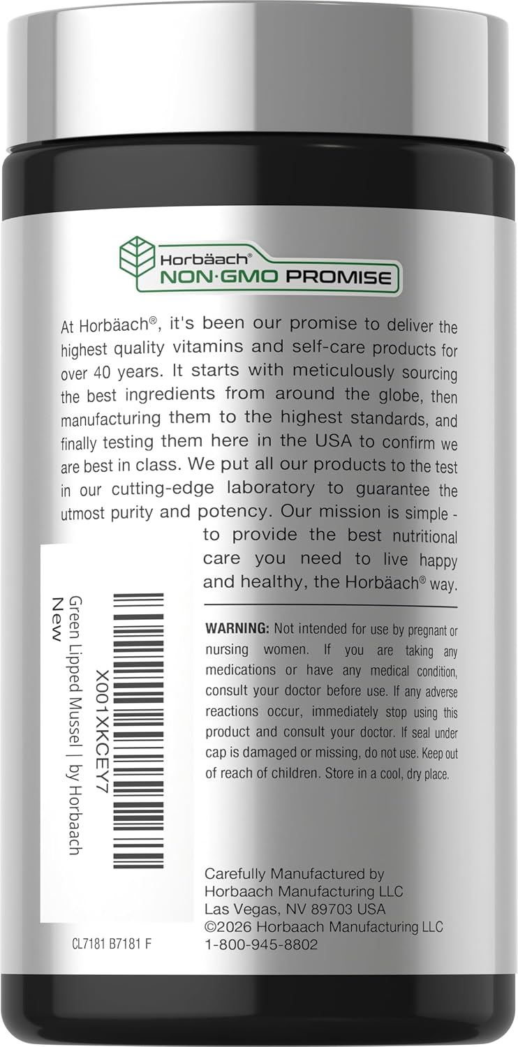 Horbäach Green Lipped Mussel |120 Capsules | from New Zealand