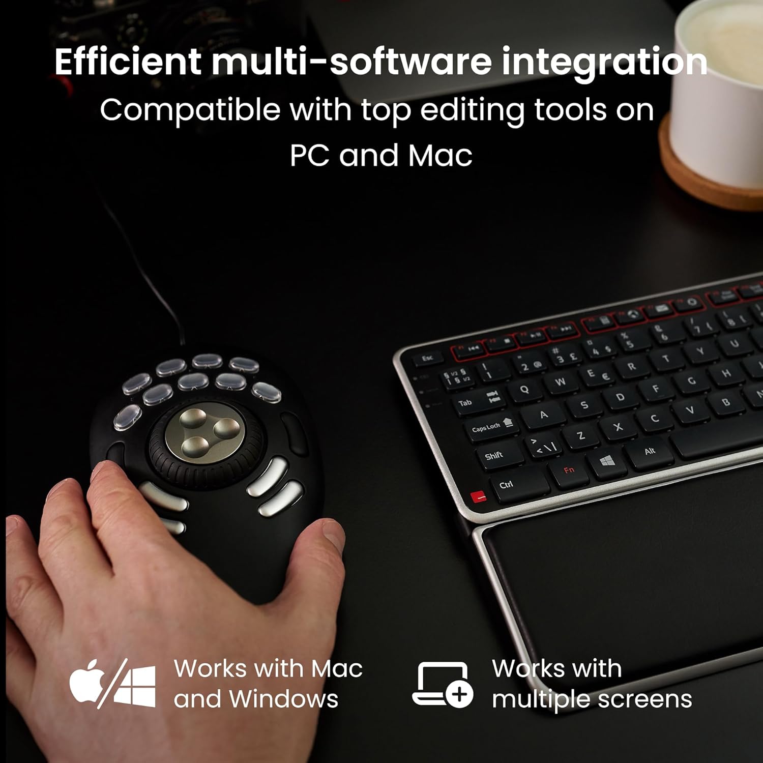 Contour ShuttlePRO v2 - Multimedia Controller with Jog Wheel & 15 Custom Programmable Buttons | Ideal for Video