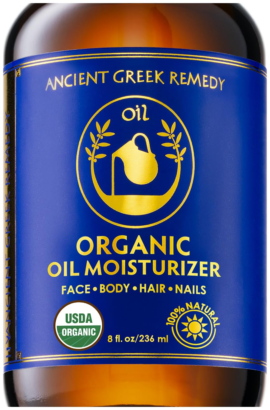 Organic Body & Face Oil for Dry Skin, Hydrating After Shower Moisturizer | Lightweight Nourishing Facial & Body Oil, Natural Cold-Pressed Almond, Olive, Jojoba, Rosehip & Lavender Oils, Vitamin E