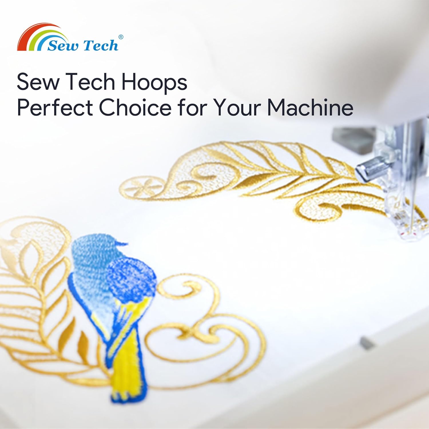 Sew Tech Embroidery Hoop for Brother, 4.3x7.1in 110x180mm SA418 EF33 Frame