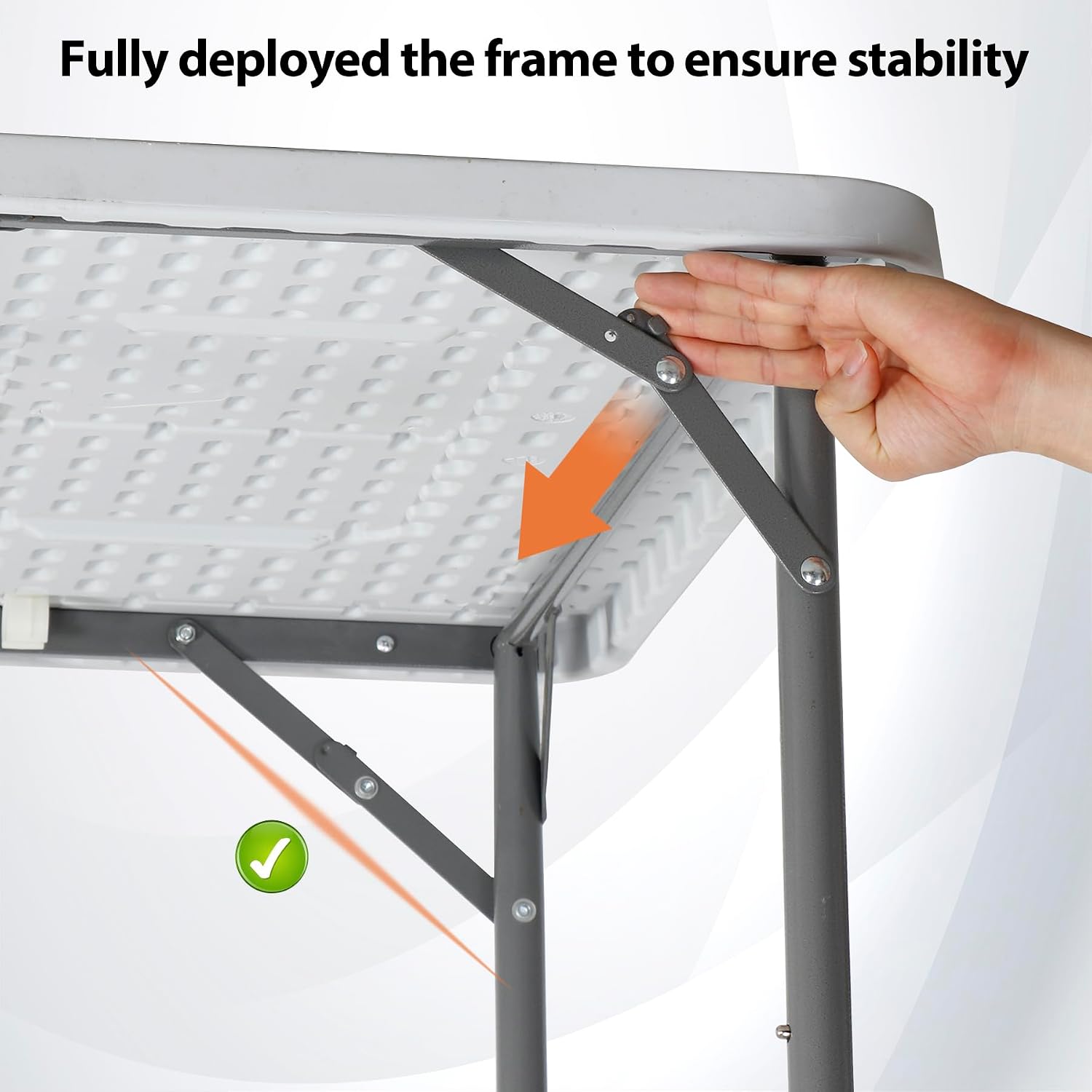 ZENY 6ft Folding Table, Portable Picnic Table, Plastic Table for Indoor Outdoor Picnic, Party, Camping, Heavy Duty Fold-up Table with Handle, White