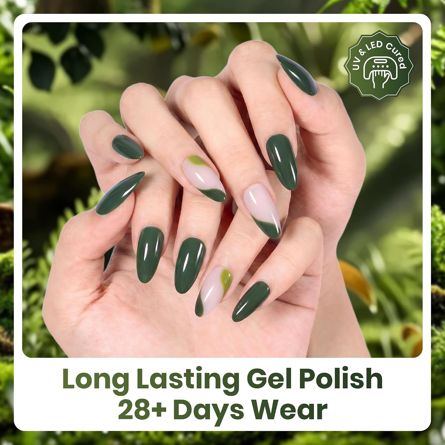 Beetles Green Gel Polish Set, 6 Colors Misty Forest Collection