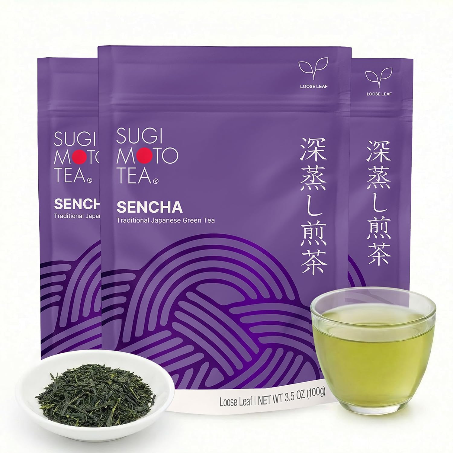 SUGIMOTO TEA Japanese Sencha Fukamushi Green Tea Loose Leaf Bulk 1.0 lb (454 g)