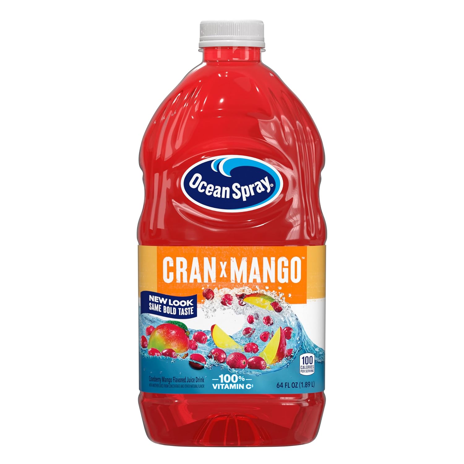 Ocean Spray® Cran-Apple™ Juice Drink, 64 Ounce Bottle, 8 Count | Ocean Spray® Cran-Apple™ Juice Drink, Made with Real Fruit Juice, 64 Fluid Ounce Bottle