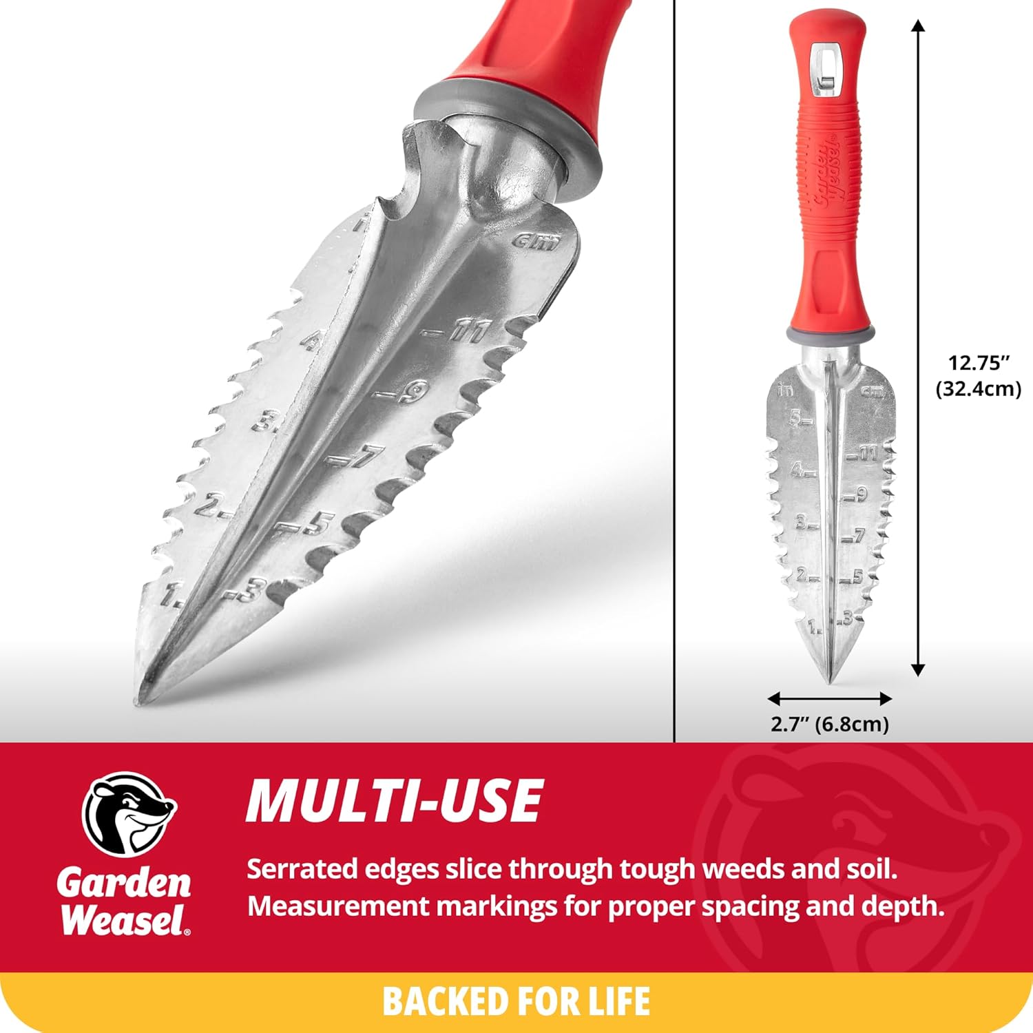 Garden Weasel Multi-Use Transplanter Trowel for Digging Planting Weeding