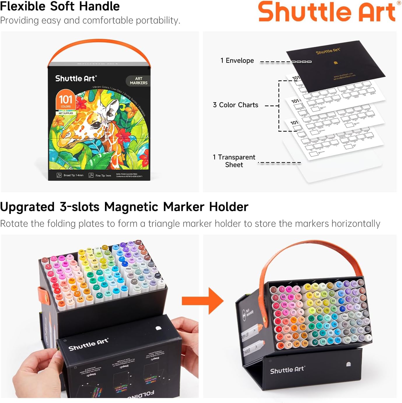 Shuttle Art 101 Colors Alcohol Markers