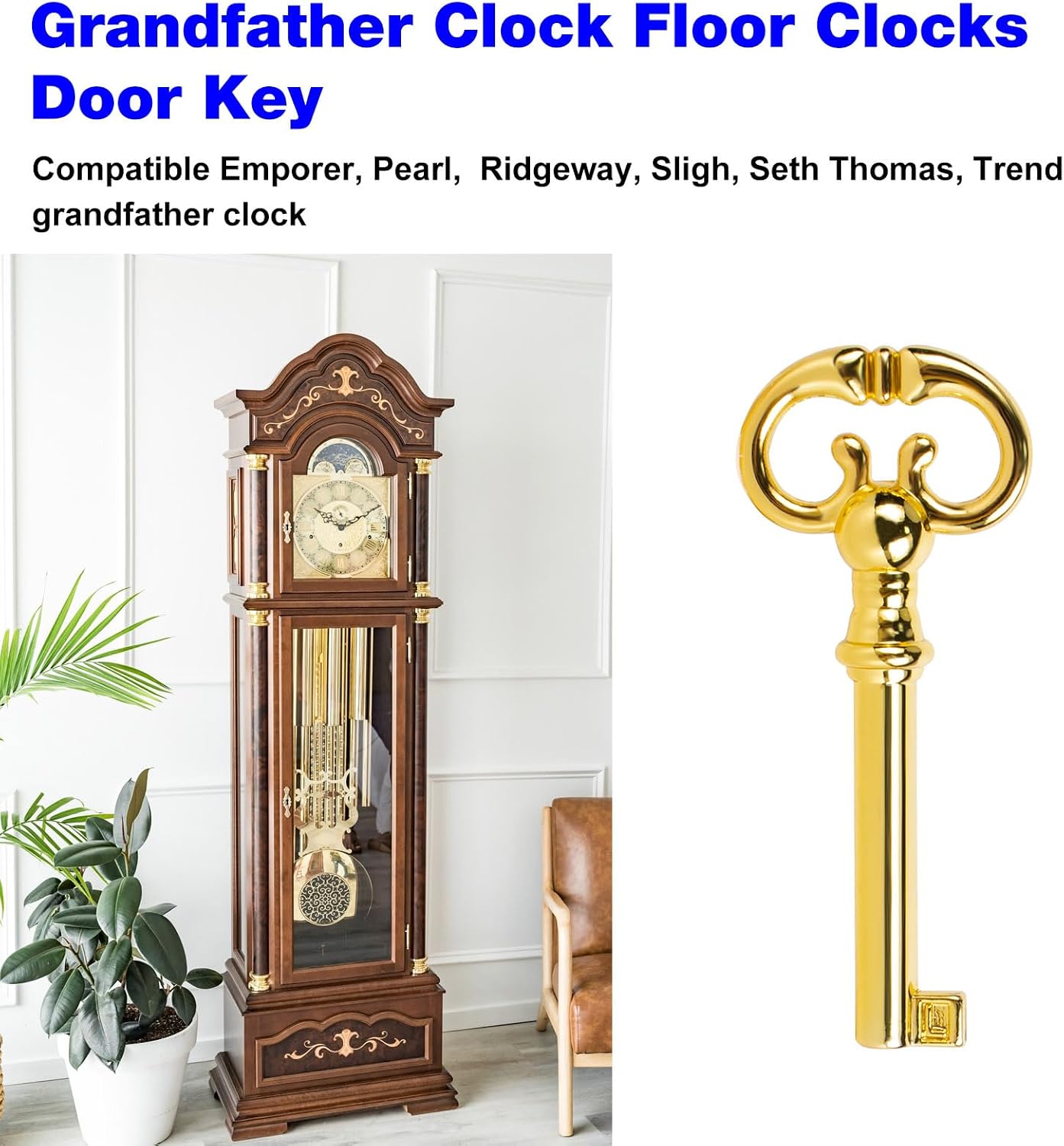 Grandfather Clock Door Key Replacement Ridgeway Grandfather, Sligh, Pearl, Seth, Thomas