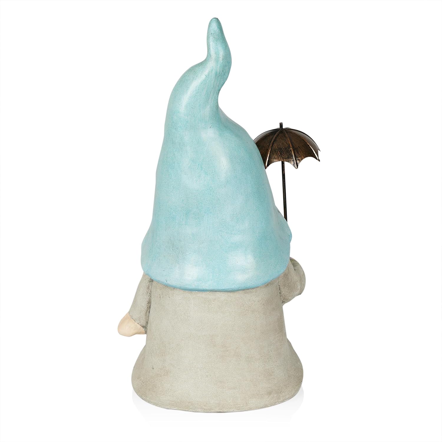 Alpine Corporation 12" Tall Traditional Outdoor Garden Gnome Yard Statue Decoration