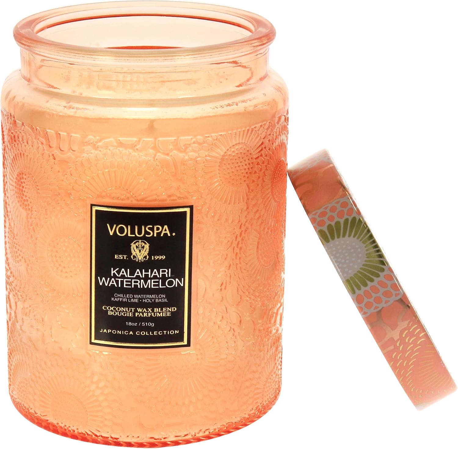 Voluspa French Cade Lavender Large Scented Candle Jar 18 Oz, 100 Hr Burn | Coconut Wax Blend in Decorative Glass, Clean Even Burn, USA Handcrafted Gift for Hosts, Fragrance Lovers & Relaxed Rooms