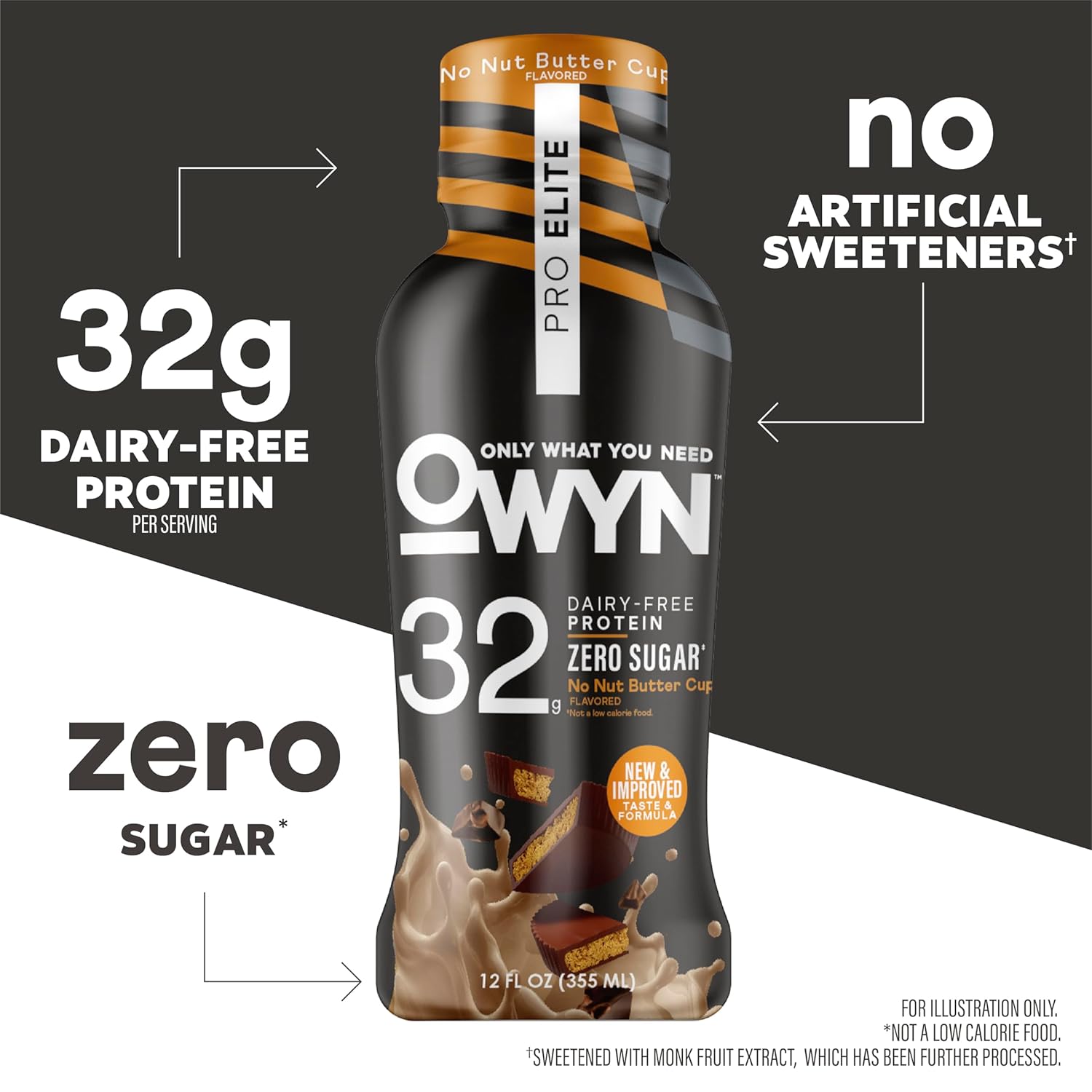 OWYN Only What You Need 32g Chocolate Flavored Protein Shake, 12 Ct