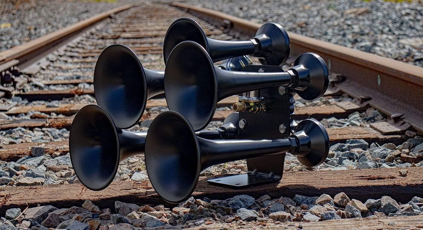 HornBlasters Smooth Black 5 Trumpet Katrina Train Horn