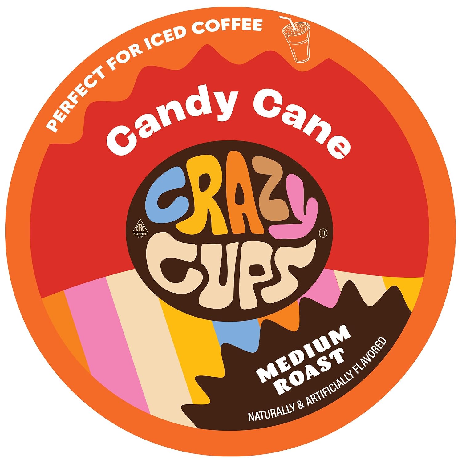 Crazy Cups Flavored Coffee for Keurig K-Cup Machines, Peppermint Chocolate Mocha, Hot or Iced Drinks, 22 Single Serve, Recyclable Pods