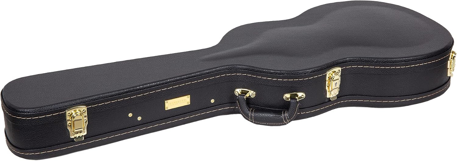 Crossrock Hardshell Arch Top wood case fits SG Electric Guitars-Black(CRW620SGBK)