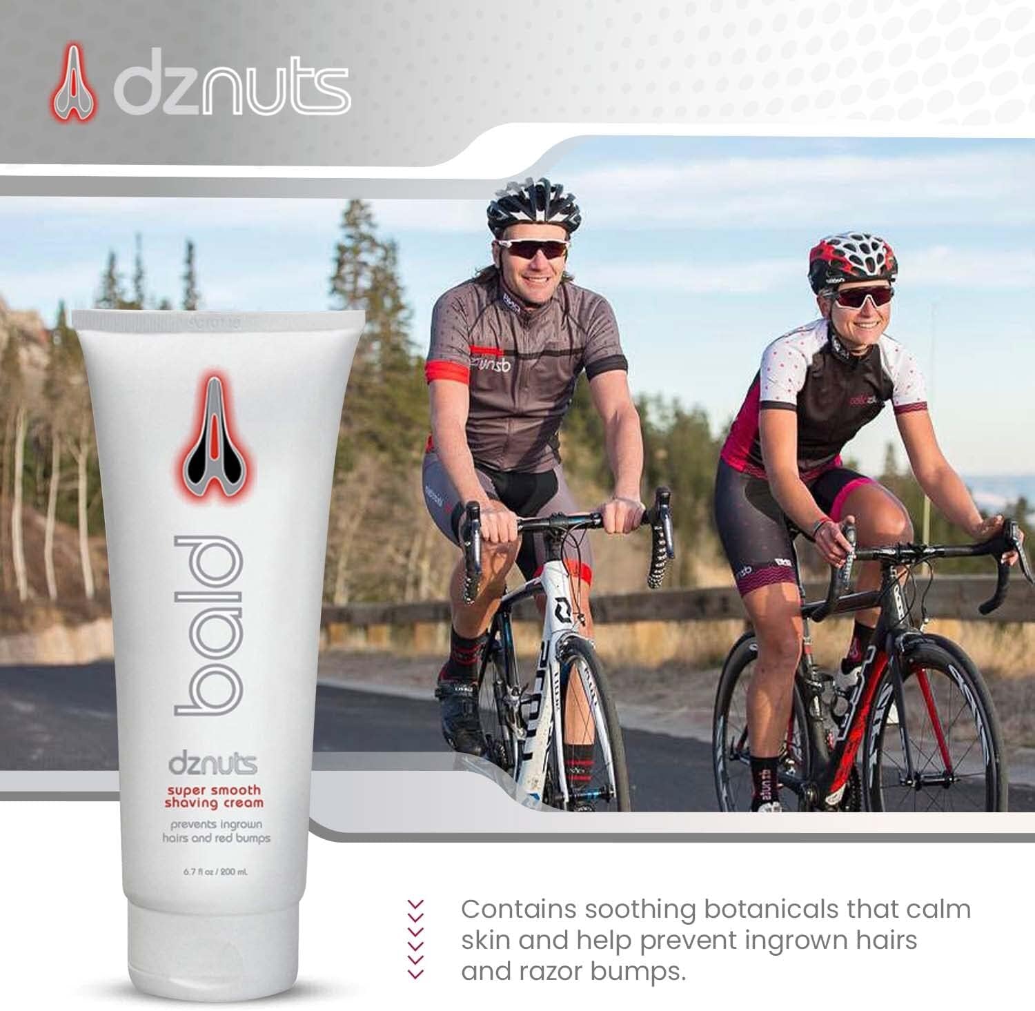dznuts Men's Pro Chamois Cream, Anti -Chafing Cream for Saddle Sores, Chafing, Rubbing, Inner Thighs Friction for Cyclists, Runners, Triathletes