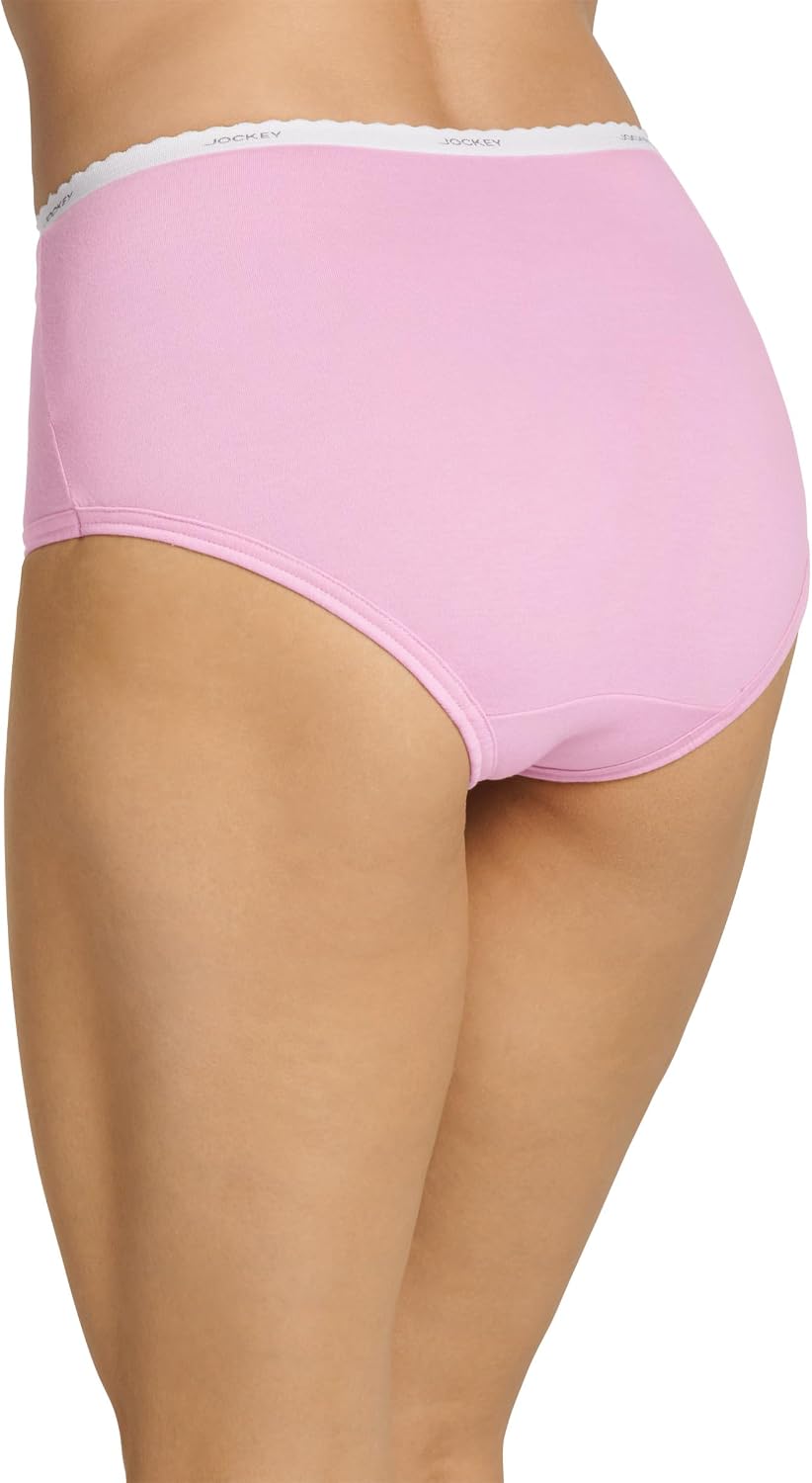 Jockey Women's Underwear 100% Cotton Classic Brief - 3 Pack