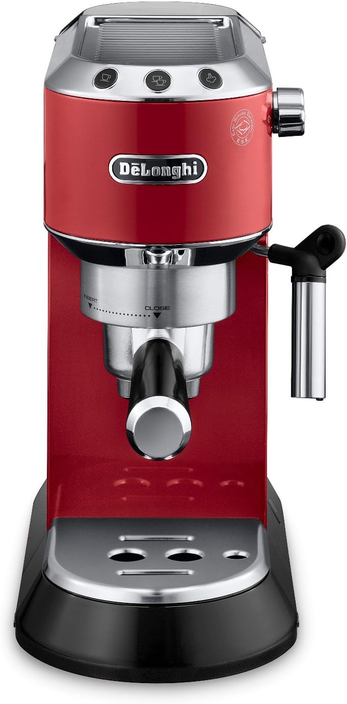 De'Longhi Dedica Espresso Machine, 15-Bar Pump, Frother, Stainless Steel | #1 Worldwide Espresso Machine Maker, Rapid Heat-Up, Frother, Compact Design, Easy to Clean