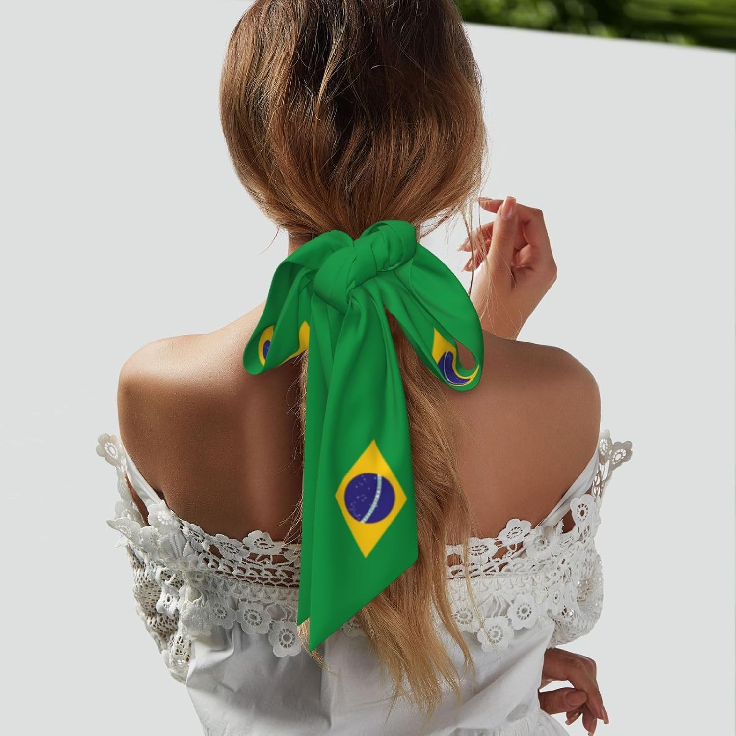 Country Flag Scarf For Women, Multi‑purpose Ribbon, Fashion Neck Hair Handbag Accessory, Versatile Bandana Headband