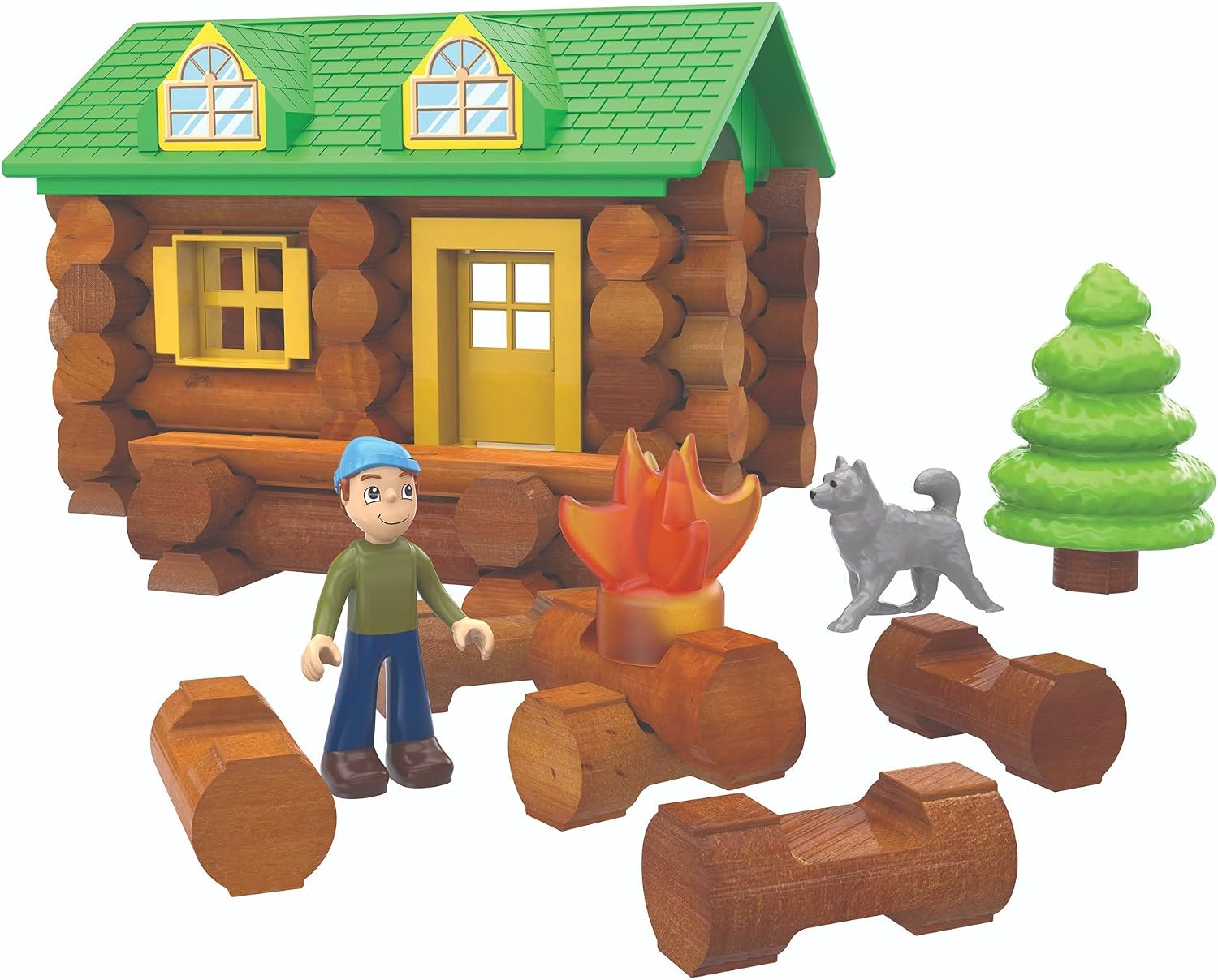 Lincoln Logs-On The Trail Building Set-59 Pieces-Real Wood Logs - Ages 3+