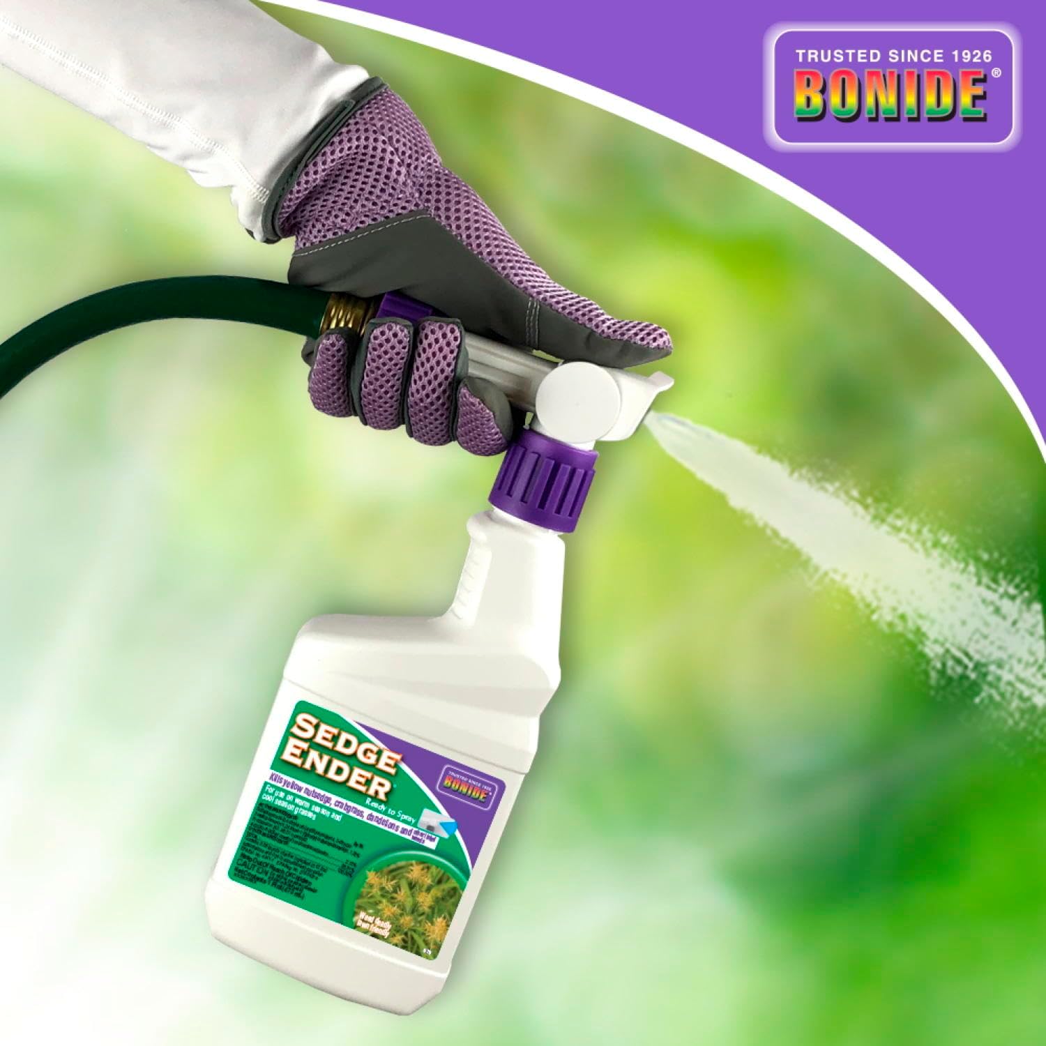 Bonide Sedge Ender, 16 oz Ready-to-Spray Weed Killer For Outdoors, Fast-Acting and Rainproof, Lawn Friendly Formula | Fast-Acting, Rainproof