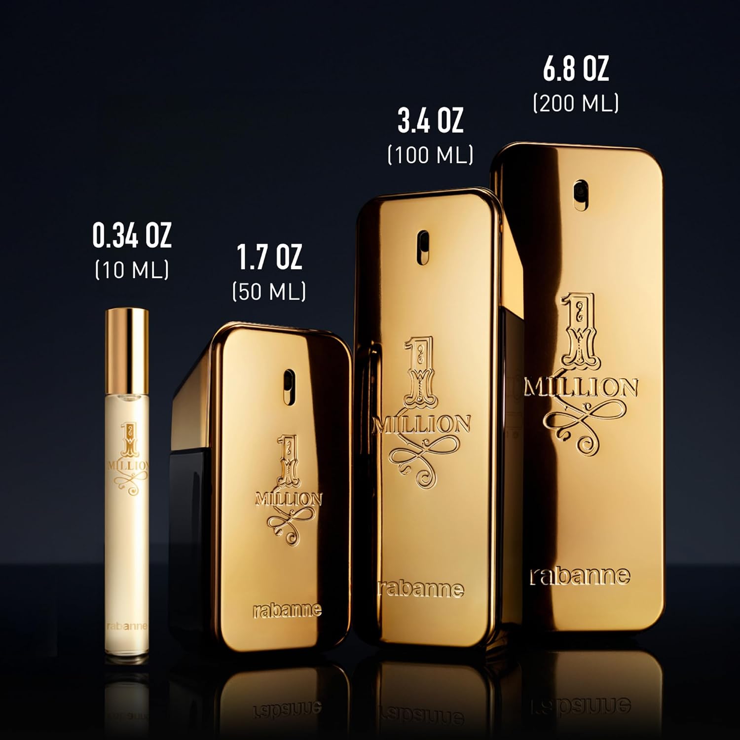 Rabanne 1 Million Eau de Toilette - Long Lasting Designer Fragrance for Men with Mandarin, Cinnamon & Amber - Luxury Men's Perfume Spray