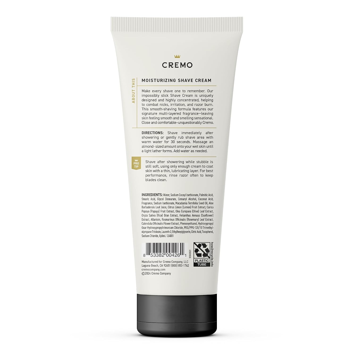 Cremo Original Shave Cream, Astonishingly Superior Ultra-Slick Shaving Cream for Men, Fights Nicks, Cuts and Razor Burn, 6 Fl Oz