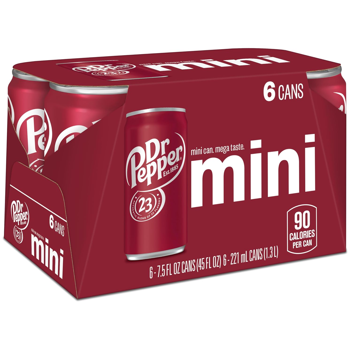 DR PEPPER - MINI CANS, 7.5 OZ, 6 PK