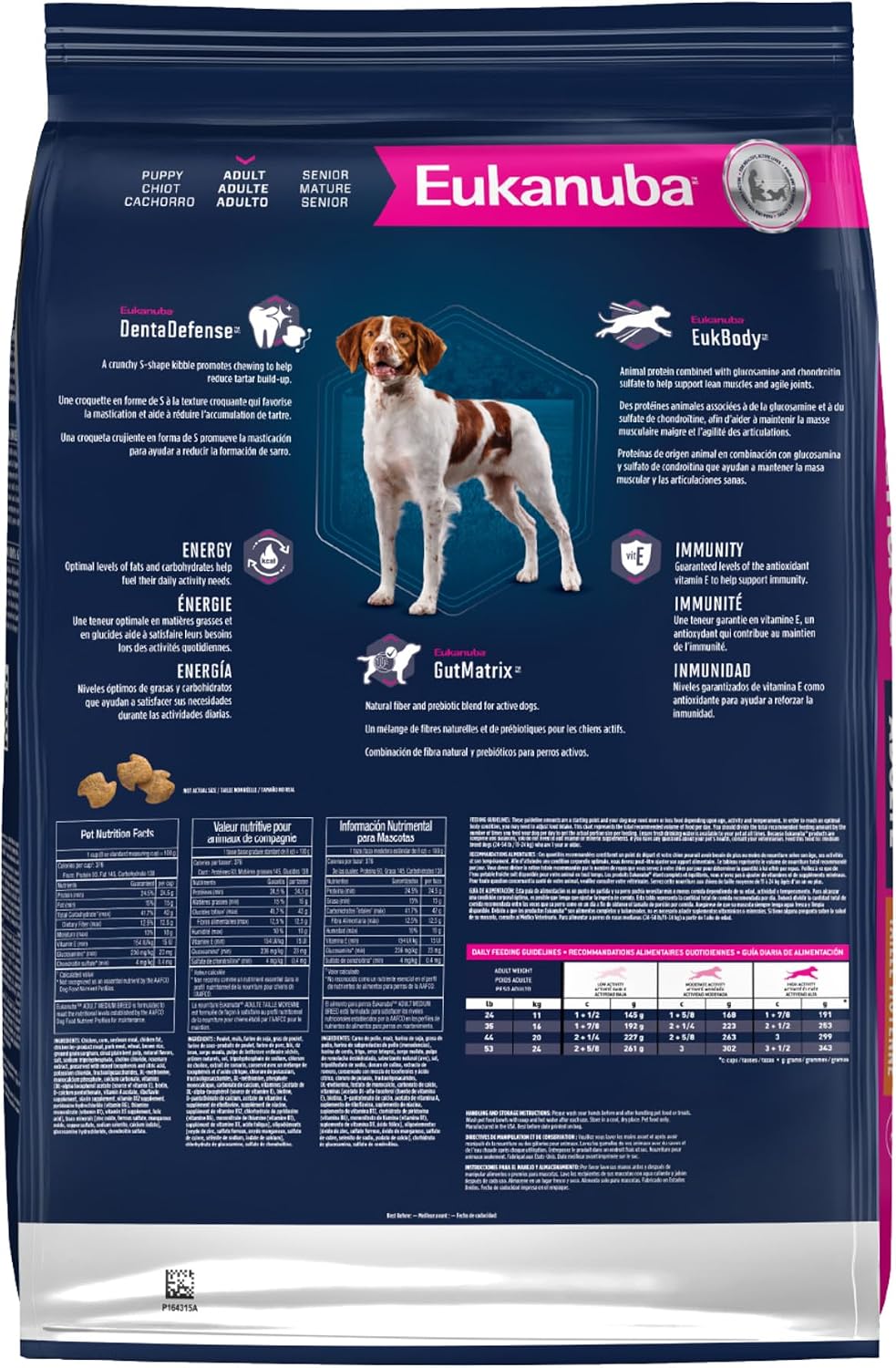Eukanuba Adult Medium Breed Dry Dog Food, 35 lb bag.