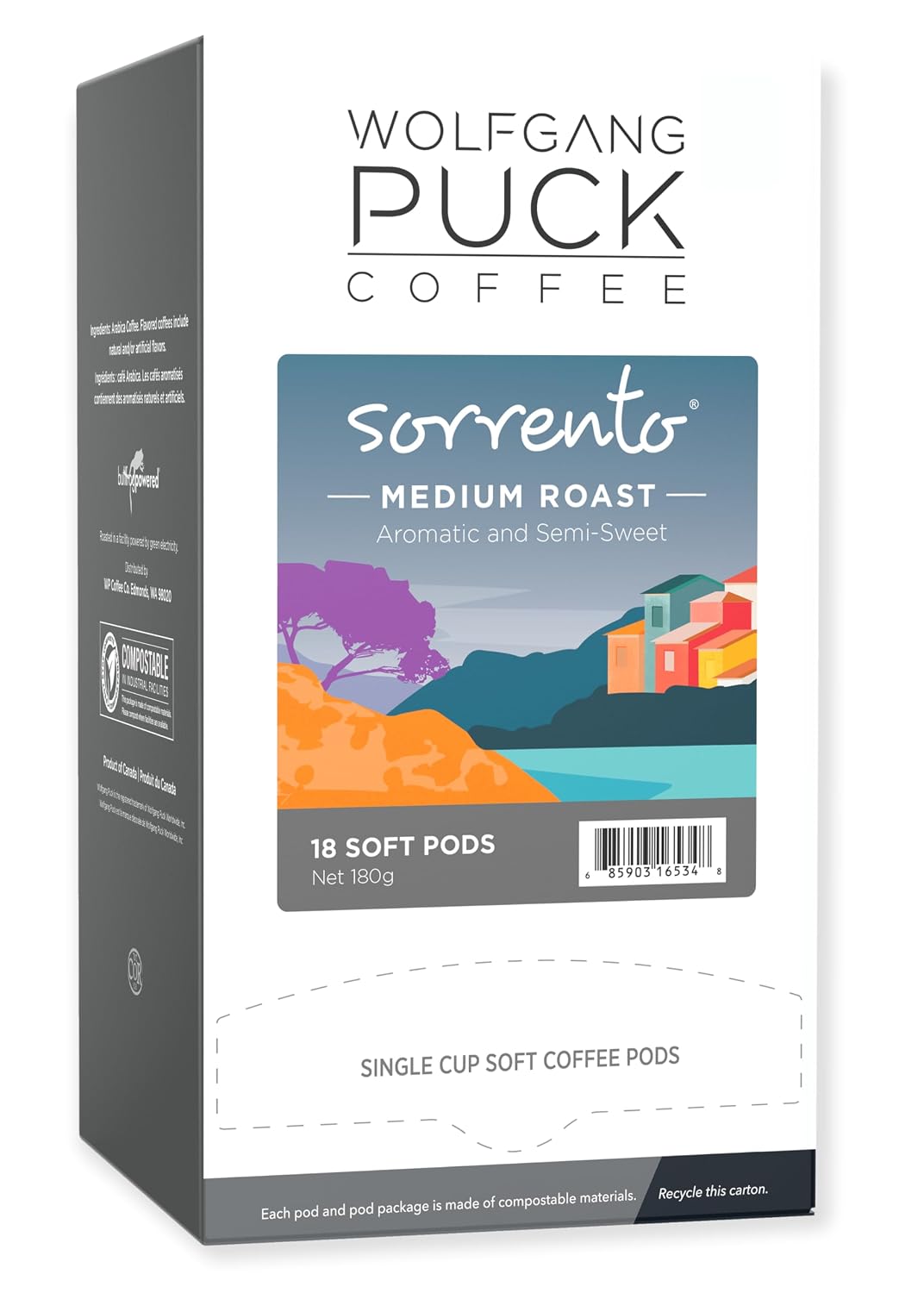 Wolfgang PuckCoffee, Caramel Cream, 9.5 Gram Soft Pods, 18 Count (Pack of 1)