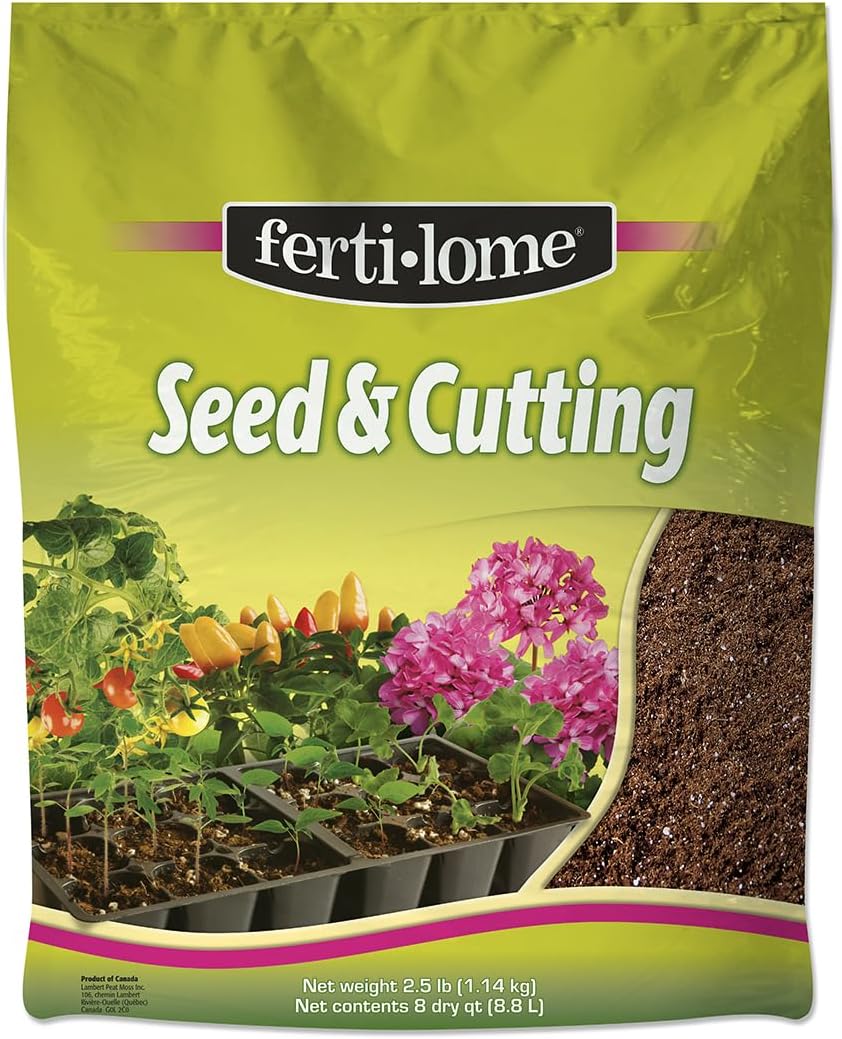 Fertilome Seed & Cutting Potting Mix, Potting Soil for All Plants, Cuttings, Seedlings and Seeds (16 QT, 5 LB)