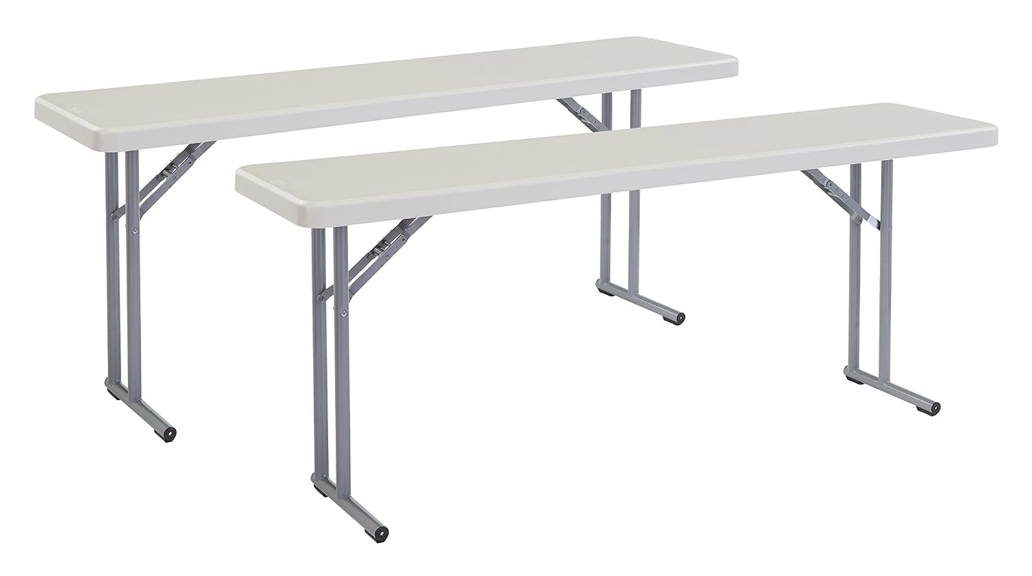 Seminar Folding Table by National Public Seating – 18x72 Portable, Heavy-Duty Foldable Table Indoor/Outdoor Table for Office, Conferences & Training Rooms – Lightweight & Durable, Speckled Gray