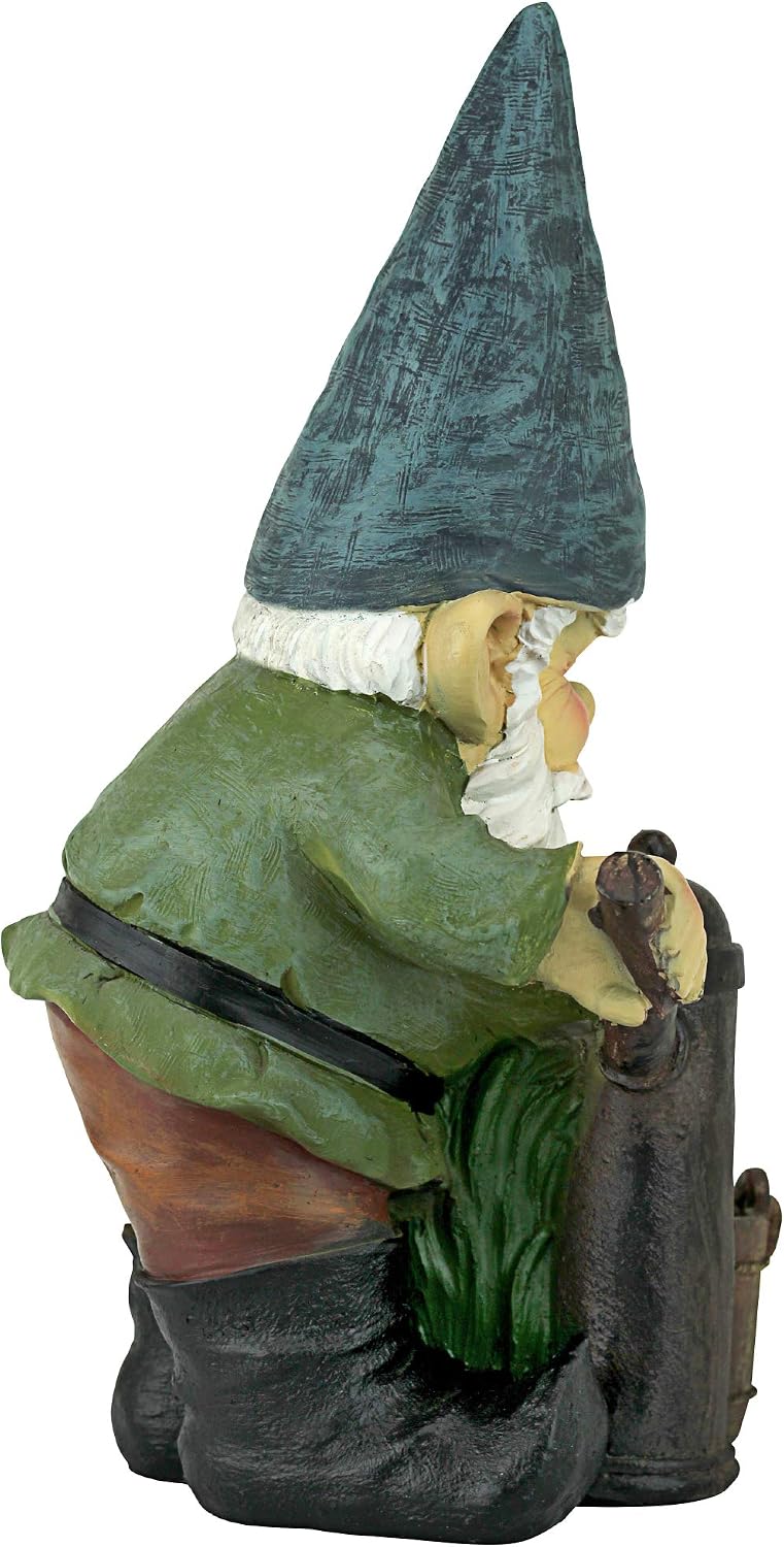 Design Toscano Garden Gnome Statue - Digger The Gnome - Outdoor Garden Gnomes - Funny Lawn Gnome Statues