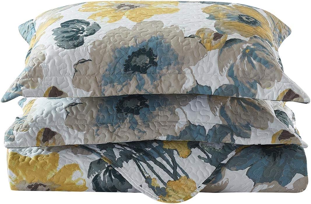 Royal Hotel Ayat Birds Oversized Coverlet Set Queen Size – Luxury Queen Quilt Bedspread, All Season Soft Filled Quilts